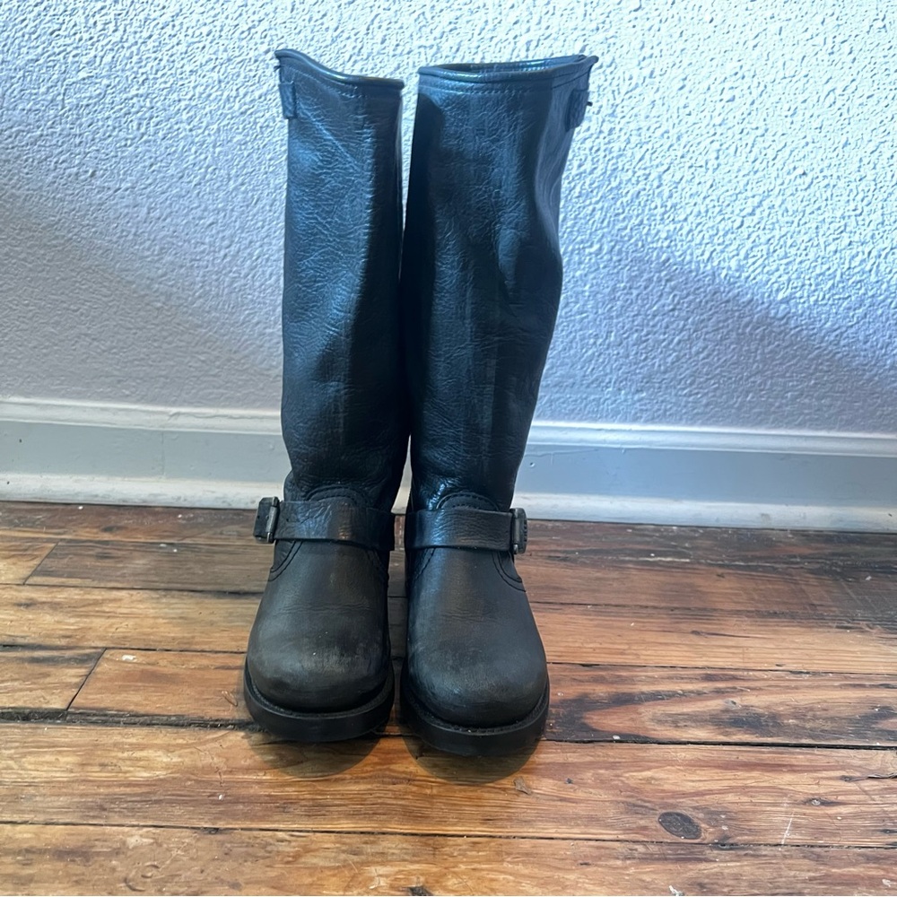 Frye Veronica Tall Slouch Boots Black 7.5 B - Picture 16 of 16